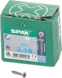 Spax ABC-Spax Spaanplaatschroef - RVS PK KV - 3,0 x 16 mm - 200 stuks