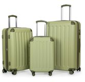 HAUPTSTADTKOFFER Spree 3-delige kofferset 4 dubbele wielen, trolley-set, uitbreidbare reiskoffer, (S, M & L), kiwi
