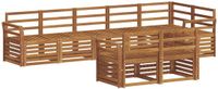 vidaXL - Acacia Hout Loungeset - Naturel - 4 Zitplekken