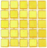 Glorex Hobby 952x stuks mozaïek steentjes/tegels kleur geel met formaat 5 x 5 x 2 mm