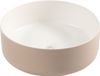 Differnz MIRA lavabo - 36x12cm - céramique - Beige/Blanc mat