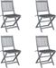 Maison Exclusive - Chaises Pliantes 4 Pièces Avec Coussins En Bois D'Acacia Massif