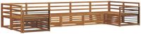 vidaXL Hoek loungeset 7-delig Naturel Massief Acacia Hout