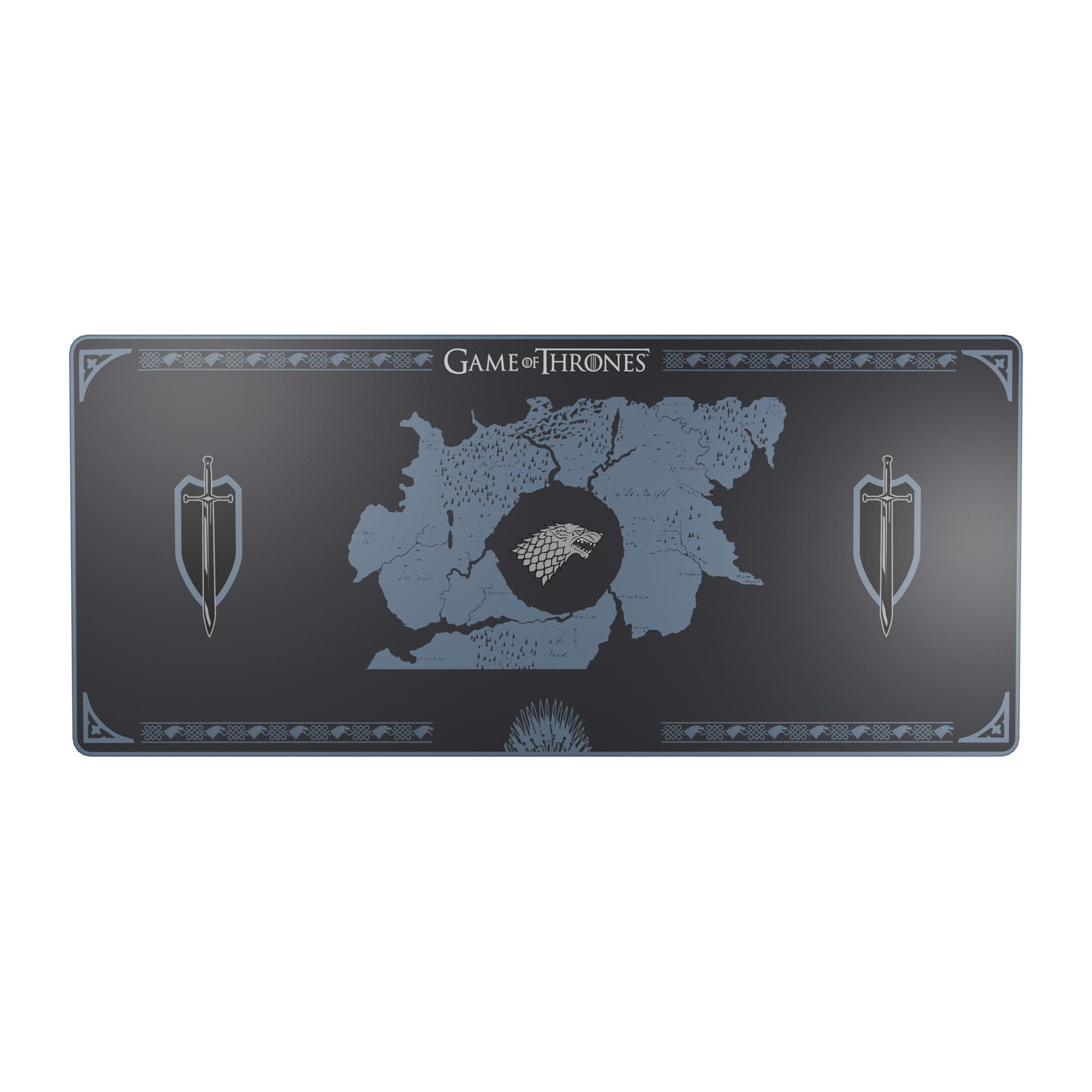 Lexip HBO Game of Thrones – Stark Edition Game-muismat XXL Zwart, Blauw, Wit