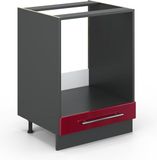 Vicco Fame-Line Ovenombouwkast – 60 cm zonder werkblad Bordeauxrode hoogglans