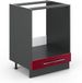 Vicco Fame-Line Armoire de four – 60 cm sans plan de travail bordeaux brillant