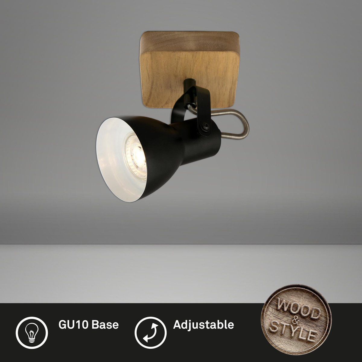 Briloner Leuchten ARBO Wandlamp - Zwart - Metaal - GU10 - Max. 35W