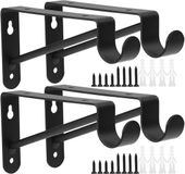 Famanu – Set van 4 zware metalen plankdragers, muurbevestiging voor wandplanken en kledingstangen, geschikt voor keuken, badkamer en winkel