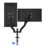 AOC AD110DX bureau steun voor 2 schermen tot 32 inch, 9 kg per scherm, zwart