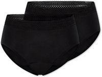 Schiesser 2PACK Retro Menstruatie onderbroekje - Schiesser Care Dames Onderbroek - zwart