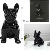 Home Decor Factory Decoratieve Bulldog 20cm Keramiek Zwart