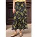 Maxi rok met print en tape-detail
