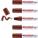 edding 4090 krijtmarker - bruin - 5 krijtstiften
