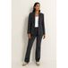 Claudia Sträter travelstof flared high waist flared broek zwart