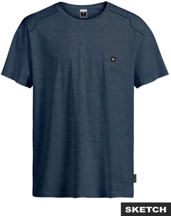 JACK & JONES JCOPUFFER TEE SS CREW NECK SMU Heren T-shirt - Blauw - XL