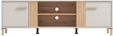 Vente-unique meuble TV LYSANO Beige et naturel