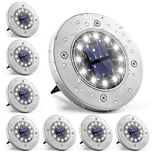 GIGALUMI Zonne-grondverlichting 12 LEDs Outdoor Solar aangedreven lampen Tuinverlichting