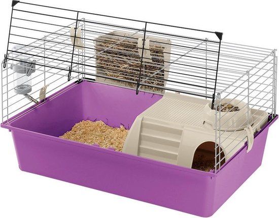 Ferplast Cavie 15 - Knaagdierkooi - Paars/Wit - 70 x 47 cm