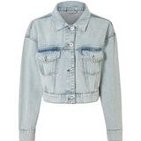 ESMARA® Veste en jean pour femme, aux épaules tombantes tendance. (bleu clair, 42)