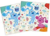 Ciao - Composteerbare papieren servetten Blue's Clues (33 x 33 cm, dubbele doek), 20 stuks, blauw, roze, wit, 24068
