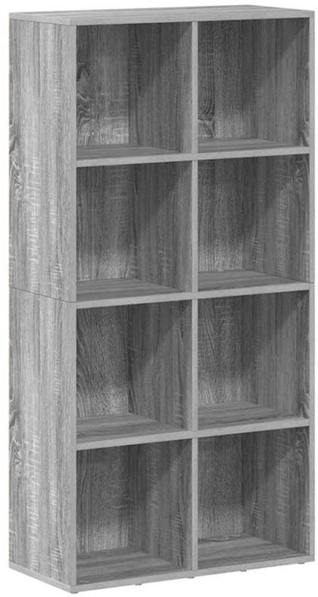 vidaXL Boekenkast 66x30x130 cm bewerkt hout sonoma grijs
