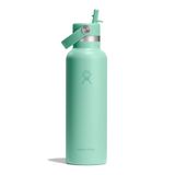 Hydro Flask Standard Flex Straw Cap 621 ml (21 oz) Bottle | Roestvrij Staal, Lekdicht, Bekerhouder Compatibel – Geïsoleerd 24 Uur Koud – Mermaid Green