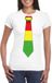 Bellatio Decorations Shoppartners Bv Wit t-shirt met Limburgse kleuren stropdas dames - Carnaval shirts XL