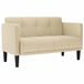 vidaXL Loveseat bank crème stof 111 cm