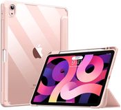 EtuiTab Clear Pencil Serie - Tablethoes - Apple iPad Air 11" - Roze - Met Penhouder