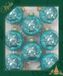 Krebs Kerstballen - 8x stuks - glas - blauw - 7 cm
