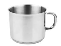 VIER - Pot van roestvrij staal, bodem inductie, diameter 12 cm x hoogte 10 cm, inhoud 1,1 liter