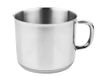 VIER - Pot van roestvrij staal, bodem inductie, diameter 12 cm x hoogte 10 cm, inhoud 1,1 liter