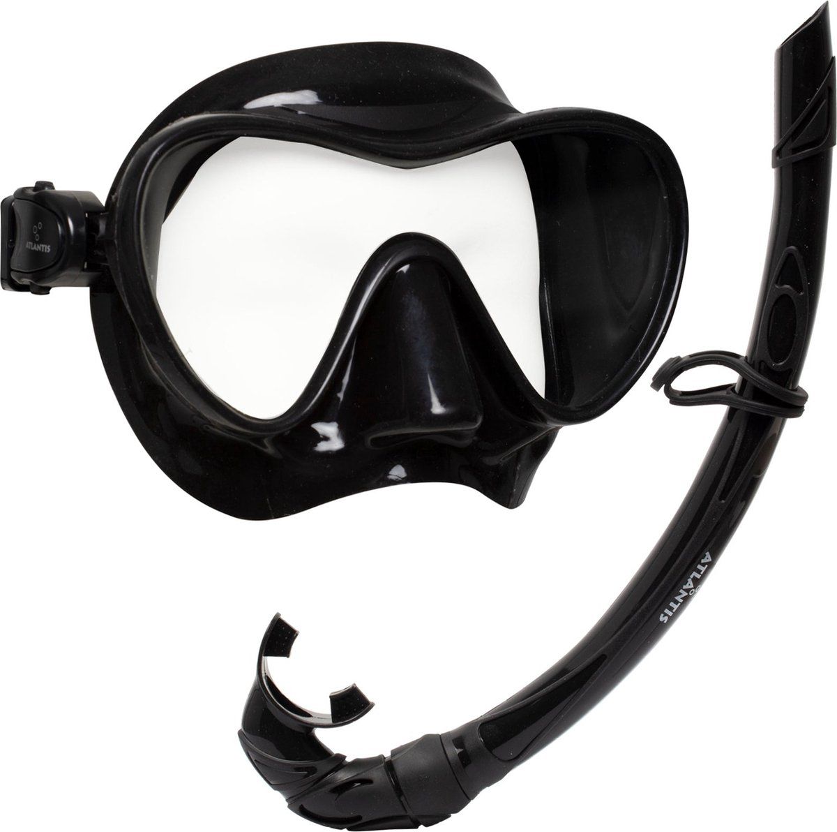 Atlantis Bali Combo Snorkelset - Volwassenen - Zwart - 7440806783753