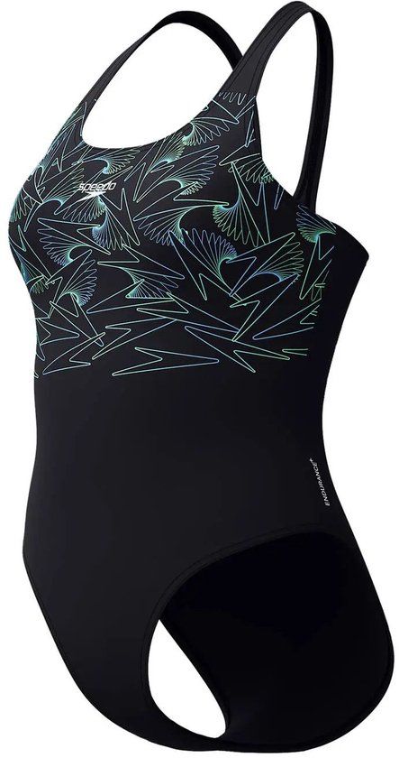 Speedo Badpak Eco Endurance+ Hyperboom Placement Muscleback Zwart/Groen - Maat 38