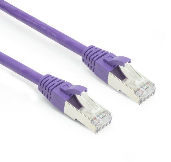 ACT Paarse 7,00 meter SFTP CAT6A patchkabel snagless met RJ45 connectoren FB2307
