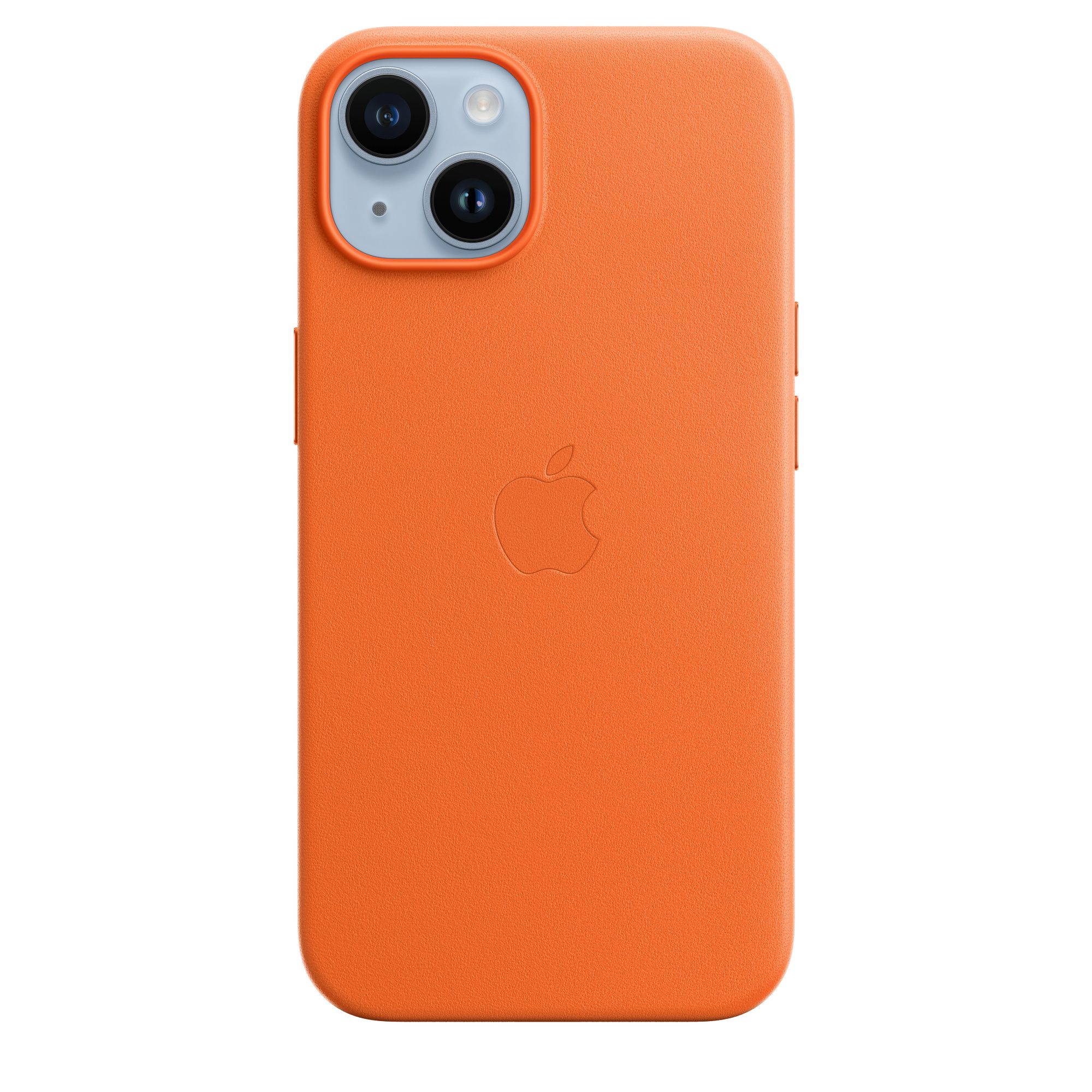 Apple iPhone 14 Leather Case - Orange