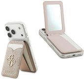 CG Guess 4G Classic MagSafe Kaarthouder – Magnetische Wallet met Standfunctie & Spiegel – PU-Leer – Compatibel met Magsafe - Roze