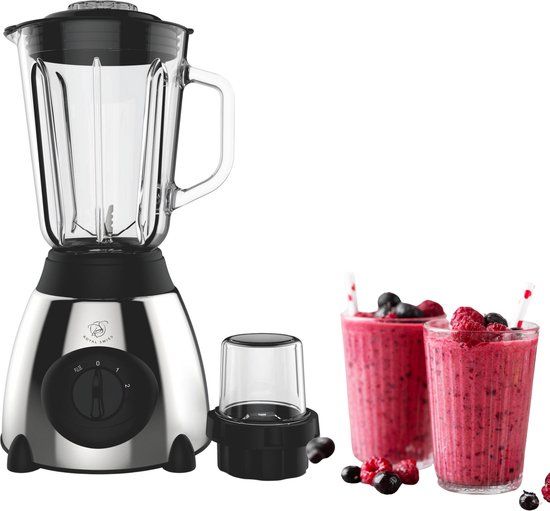 Royal Swiss Blender met Grinder - 1000W - Zilver