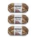 Bernat Deken Sonoma Garen - 3 Pack van 150g/5,3 oz - Polyester - 6 Super volumineus - 108 meter - Breien, Haken, Amigurumi, Chunky Chenille Garen