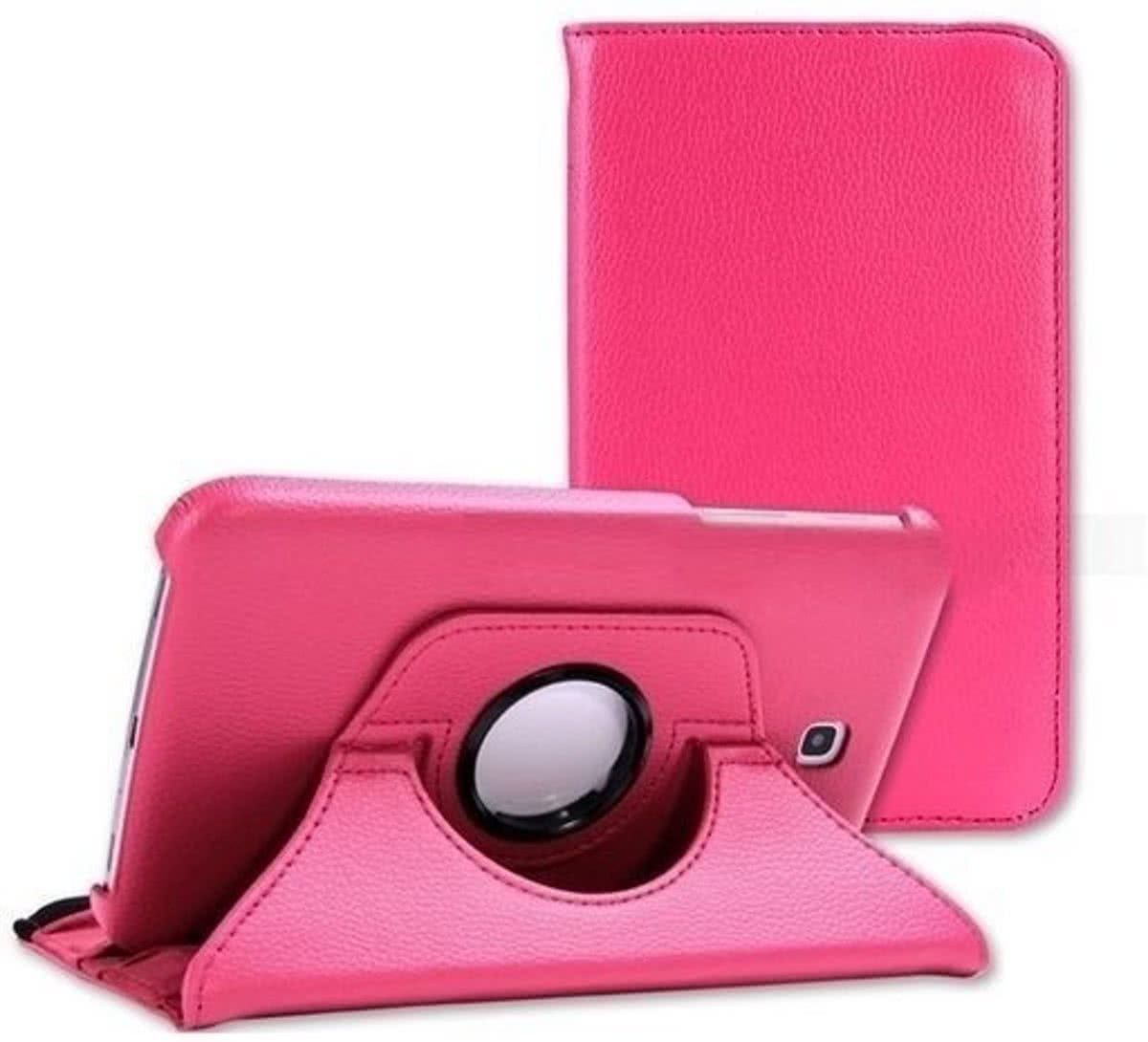 pearlycase Samsung Galaxy Tab A 10.1 2016 Tablethoes Book Cover 360Â° Draaibare Case Roze