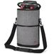 ALLCAMP OUTDOOR GEAR Wijn reistas, wijngeïsoleerde koeltas, 2 flessen wijndrager, draagtas, twee sets servies voor picknick, Grijs, two bottle, Klassiek
