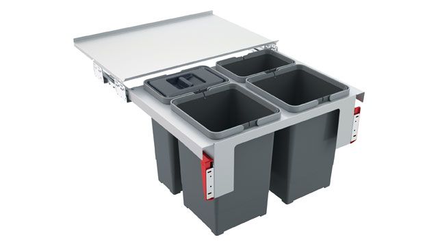 Franke Garbo 60-4 - 40L - 4 Compartment - Grey