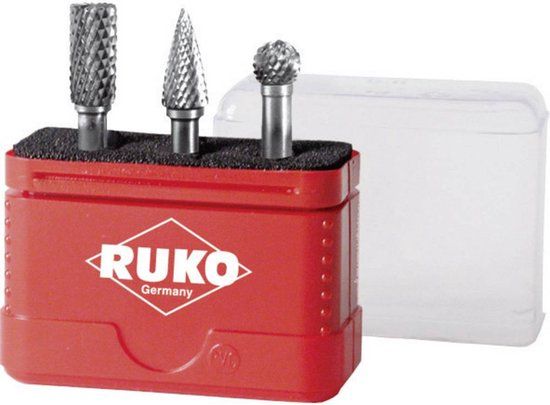RUKO 116001 Freesset Hardmetaal Schachtdiameter 6 mm 3-delig
