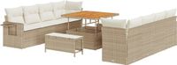 vidaXL Tuinbank - Set - 11 - st - Beige - Poly - rattan