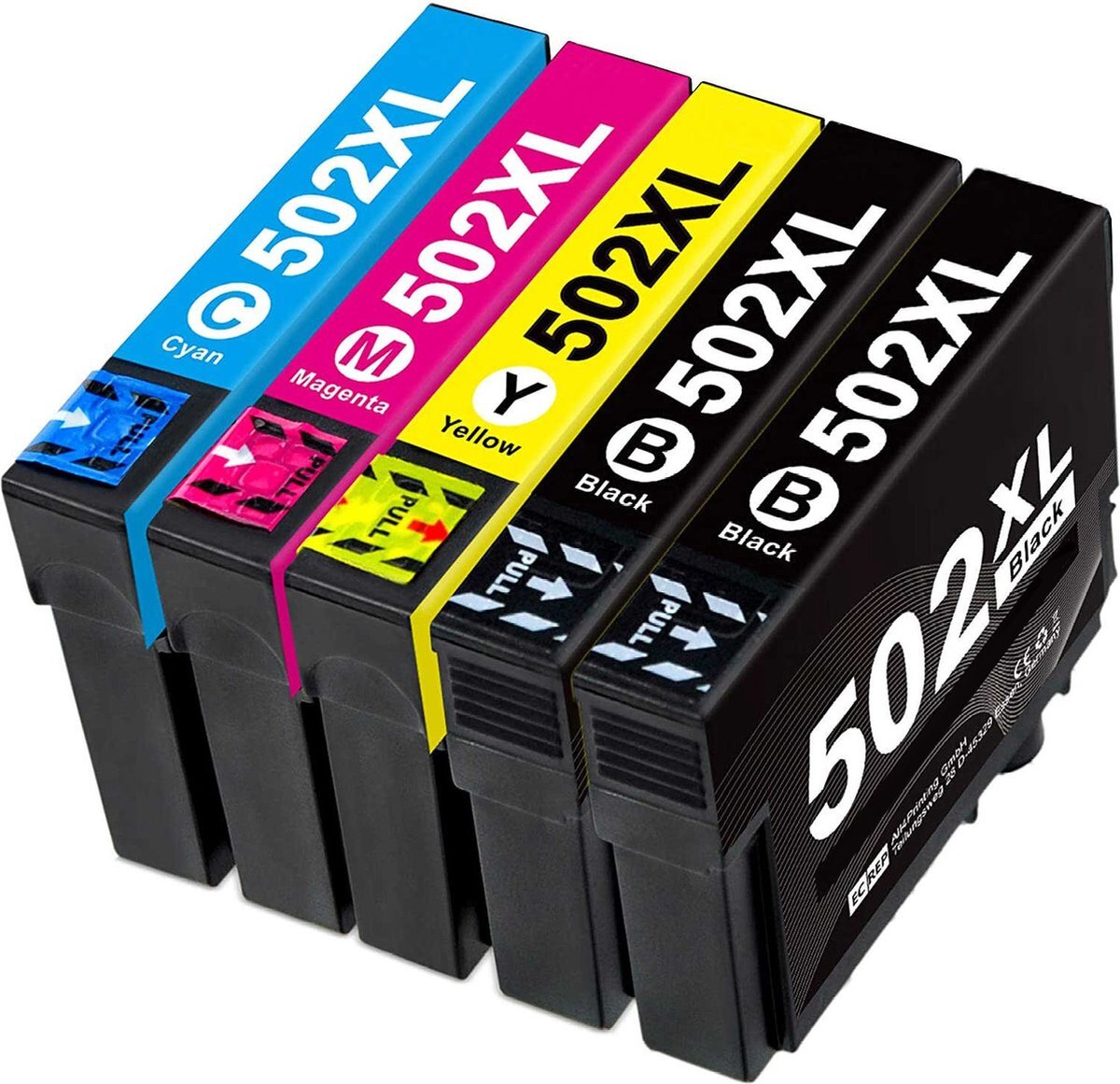 InktDL Compatible inkt cartridges voor Epson 502 / 502XL | Multipack van 5 inktcartridges voor Expression Home XP-5100, XP-5105, Workforce WF-2860, WF-2860DWF, WF-2865 en WF-2865DWF