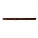 JACK AND VANILLA Halsband van echt leer voor honden, elegant en modern design, verstelbaar voor optimaal comfort, 25 mm breed, 50 cm lang, kleur bruin, model Modena