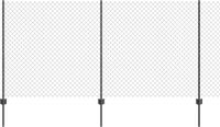 vidaXL Gaashek met palen 10 x 1,2 m PVC-Coated Staal Grijs Mesh