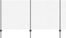 vidaXL Gaashek met palen 10 x 1,2 m PVC-Coated Staal Grijs Mesh