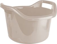Hega Hogar Grote teil/afwasbak/kuip - kunststof - rond - handvatten - 41 x 24 cm - 14 liter - beige