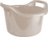 Hega Hogar Grote teil/afwasbak/kuip - kunststof - rond - handvatten - 41 x 24 cm - 14 liter - beige